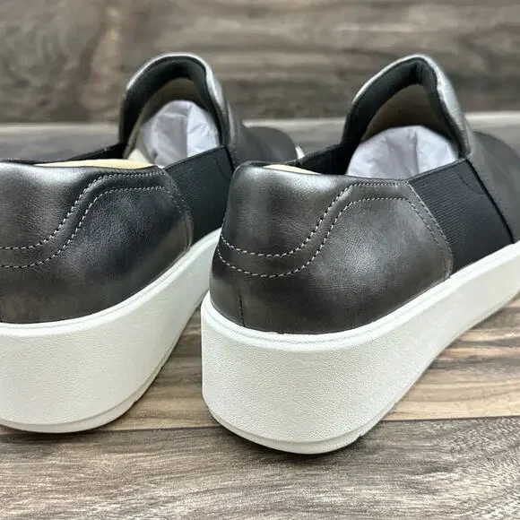 ❌SOLD❌NIB CLARKS 9 Wide Width Layton Band Slip On Leather Platform Sneakers - Picture 5 of 12